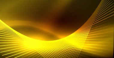 Neon parlayan dalga, sihirli enerji ve ışık arka plan