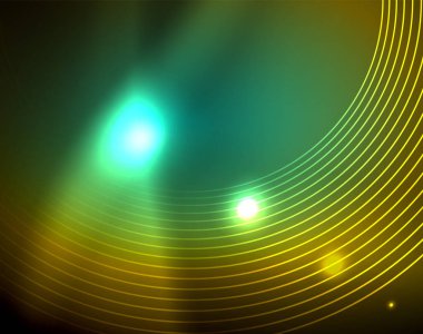 Parlak çevrelerin parlayan soyut arka plan