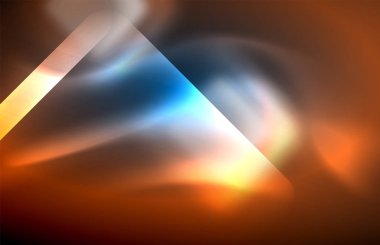 Neon parlayan techno hatları, yüksek teknoloji fütüristik arka plan şablonu kare şekilleri ile