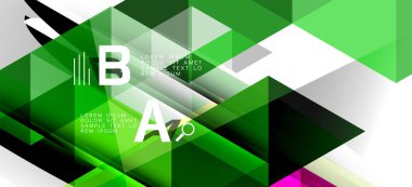 Soyut üçgen desen, renkli zemin. Sunum şablonu. Modern dokulu şekil. Trendy modern tarzı