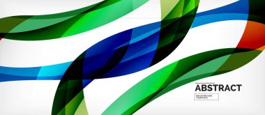 Doğrusal dalga Web şablonu. Vektör illüstrasyon parlak tasarım. Dekoratif baskı. Dekoratif zemin vektörü. Vektör iş illüstrasyon