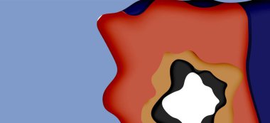 Soyut geometrik desen. 3D kağıt katmanları renkli dalga arka plan kesti. Origami Web arka plan için soyut dalgalar kesti