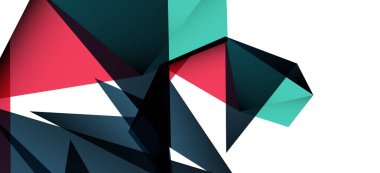 Vintage soyut üçgen mozaik kompozisyon VECTON beyaz arka plan ile şablon. Basit tasarım arka plan. Modern düz tasarım. Güzel vektör deseni.