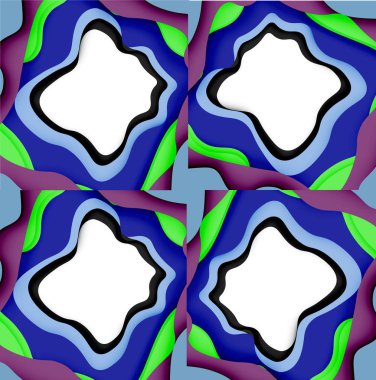 Soyut geometrik desen. 3D kağıt katmanları renkli dalga arka plan kesti. Origami Web arka plan için soyut dalgalar kesti