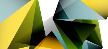 Vintage soyut üçgen mozaik kompozisyon VECTON beyaz arka plan ile şablon. Basit tasarım arka plan. Modern düz tasarım. Güzel vektör deseni.