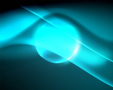 Parlak renk parlak neon soyut dalga şablonu. Soyut parlak ışık. Neon ışık parlayan etkisi. Uzay arka planı. Soyut şekil