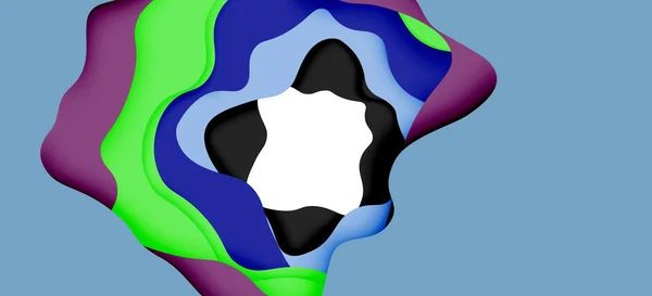 Αφηρημένο γεωμετρικό μοτίβο. 3D χαρτί στρώματα κόψει πολύχρωμο κύμα φόντο. Τα οριγκάμι κόβουν αφηρημένα κύματα για φόντο ιστού — Διανυσματικό Αρχείο