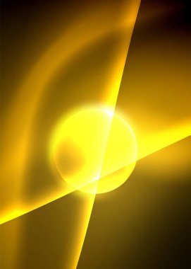 Parlak renk parlak neon soyut dalga şablonu. Soyut parlak ışık. Neon ışık parlayan etkisi. Uzay arka planı. Soyut şekil