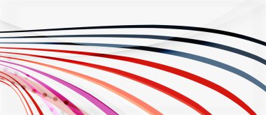 Trendy renk çizgili çizgiler dalga, herhangi bir amaç için büyük tasarım. Vektör çizgi deseni. Vektör geometrik arka plan