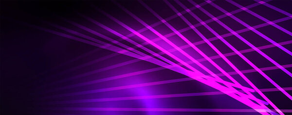 Color light with lines, outer space background, bright rays