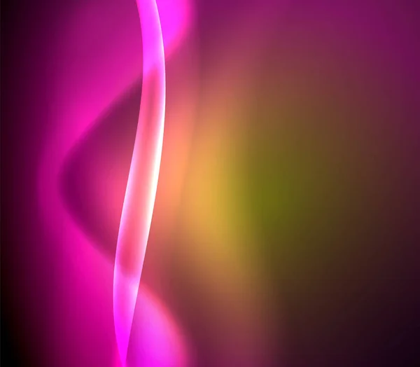 Cor brilhante neon brilhante modelo de onda abstrato. Luz brilhante abstrata. Efeito de luz de néon brilhante. Fundo espacial. Forma abstrata — Vetor de Stock
