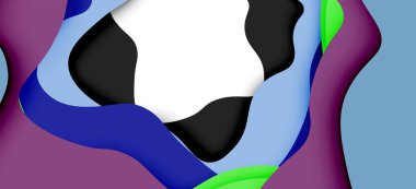 Soyut geometrik desen. 3D kağıt katmanları renkli dalga arka plan kesti. Origami Web arka plan için soyut dalgalar kesti