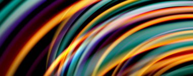 Siyah üzerinde sıvı renk swirls. Trendy tasarım ile Modern arka plan