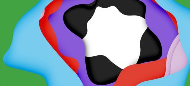 Vektör dekoratif arka plan. Dekorasyon tasarımı için ışık arka planda 3D kağıt soyut dalgalar kesilmiş soyut Web şablonu.