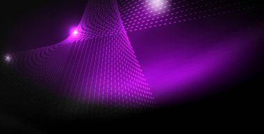 Parlak parlak parlayan Neon dalgalar