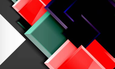 Parlak renkli kare şekil blokları geometrik arka plan