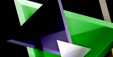 3D üçgen vektör en az arka plan tasarımı, geometrik soyut poster tasarımı