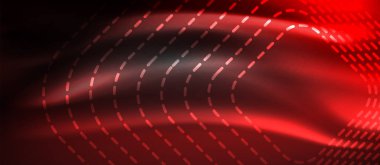 Parlayan parlak neon kareler soyut arka plan, techno modern şablon