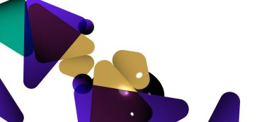 Vintage soyut üçgen mozaik kompozisyon VECTON beyaz arka plan ile şablon. Basit tasarım arka plan. Modern düz tasarım. Güzel vektör deseni.