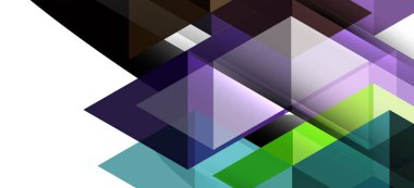 Beyaz arka planda çağdaş tarzda renkli tekrarlayan üçgenler modern geometrik. Soyut geometrik şekil. Modern şık doku