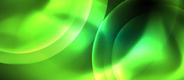 Neon parlayan çevrelerde vektör soyut arka plan