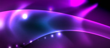 Neon parlayan çizgiler, sihirli enerji uzay ışığı konsepti, soyut arka plan duvar kağıdı tasarımı