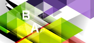 Soyut kavramı üçgen grafik elemanı. Teknoloji arka planı. Afiş, poster şablonu