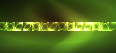 Dinamik çizgiler ve şekiller, cam neon parlayan etkisi. Modern Neon parlaklık geometrik şekiller, herhangi bir amaçla büyük tasarım