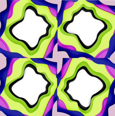 Soyut Web tasarımı için soyut dalgalar kesti. Renk geometrik deseni. Vektör soyut geometrik dinamik desen çerçevesi