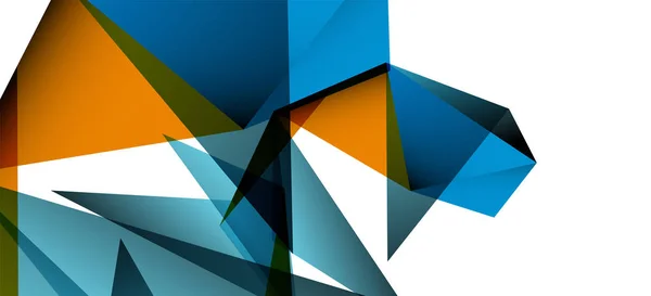 Vintage abstrakt mall med triangel mosaik komposition Vecton vit bakgrund. Enkel design bakgrund. Modern platt design. Vackra vektor mönster. — Stock vektor