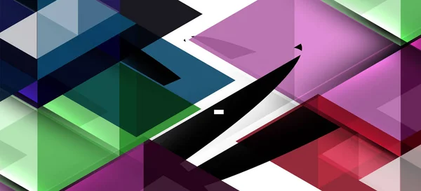 Triangles répétitifs colorés géométrique moderne dans un style contemporain sur fond blanc. Forme géométrique abstraite. Texture moderne élégante — Image vectorielle