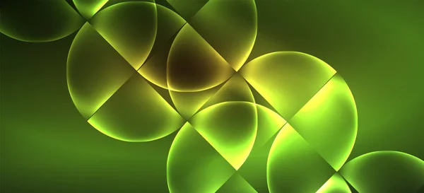 Dynamische Linien und Formen, neonglühender Glaseffekt. moderne neonleuchtende geometrische Formen, tolles Design für jeden Zweck — Stockvektor
