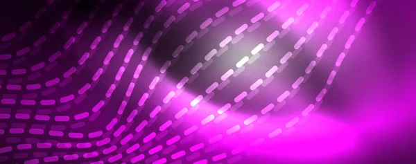 Neon-Vektorwellenlinien abstrakter Hintergrund, futuristisches Techno-Design — Stockvektor