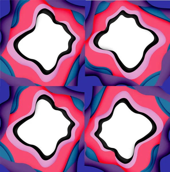 Soyut Web tasarımı için soyut dalgalar kesti. Renk geometrik deseni. Vektör soyut geometrik dinamik desen çerçevesi