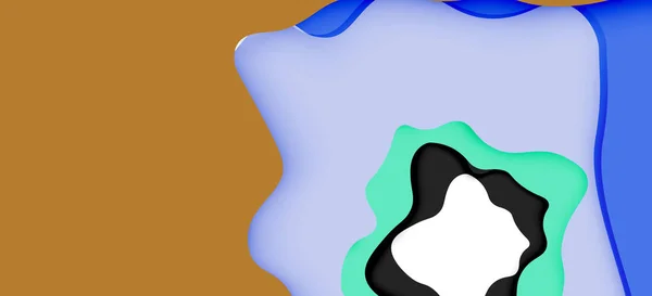 Vektor dekorativen Hintergrund. abstrakte Web-Vorlage mit ausgeschnittenem 3D-Papier abstrakte Wellen auf hellem Hintergrund für Dekorationsdesign. — Stockvektor