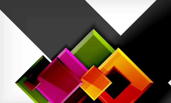 Pozadí barevných čtvercových a obdélníkových bloků — Stockový vektor