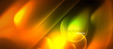 Neon parlayan techno hatları, mavi Hi-Tech futuristik soyut arka plan şablonu