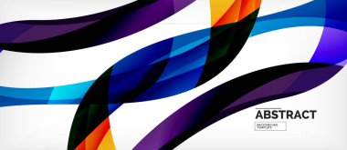 Doğrusal dalga Web şablonu. Vektör illüstrasyon parlak tasarım. Dekoratif baskı. Dekoratif zemin vektörü. Vektör iş illüstrasyon