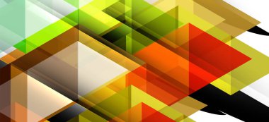 Soyut kavramı üçgen grafik elemanı. Teknoloji arka planı. Afiş, poster şablonu