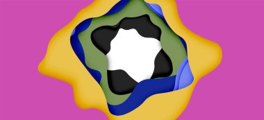 Soyut Web tasarımı için soyut dalgalar kesti. Renk geometrik deseni. Vektör soyut geometrik dinamik desen çerçevesi