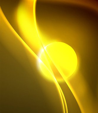 Parlak renk parlak neon soyut dalga şablonu. Soyut parlak ışık. Neon ışık parlayan etkisi. Uzay arka planı. Soyut şekil