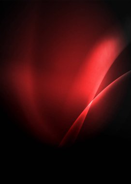 Parlak neon ışık hareket dalgaları ile karanlık alan. Soyut konsept grafik elemanı. Vektör Neon arka plan. Teknoloji arka planı