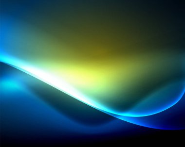 Parlak renk parlak neon soyut dalga şablonu. Soyut parlak ışık. Neon ışık parlayan etkisi. Uzay arka planı. Soyut şekil
