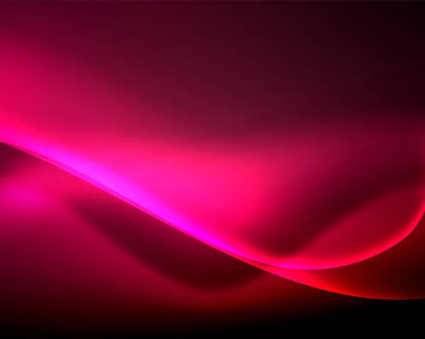 Plantilla de onda abstracta de neón brillante color brillante. Luz brillante abstracta. Efecto luminoso de neón. Fondo espacial. Forma abstracta — Archivo Imágenes Vectoriales