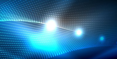 Parlak parlak parlayan Neon dalgalar