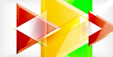 Parlak parlak üçgenler arka plan