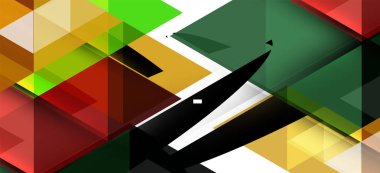 Soyut üçgen desen, renkli zemin. Sunum şablonu. Modern dokulu şekil. Trendy modern tarzı