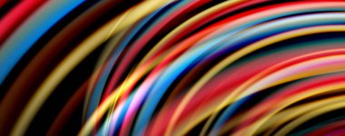 Siyah üzerinde sıvı renk swirls. Trendy tasarım ile Modern arka plan