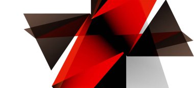 Vintage soyut üçgen mozaik kompozisyon VECTON beyaz arka plan ile şablon. Basit tasarım arka plan. Modern düz tasarım. Güzel vektör deseni.