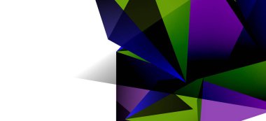 Vintage soyut üçgen mozaik kompozisyon VECTON beyaz arka plan ile şablon. Basit tasarım arka plan. Modern düz tasarım. Güzel vektör deseni.